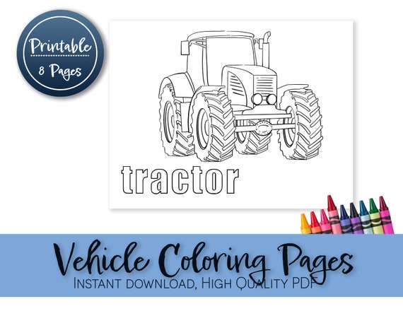 vehicle coloring pages printable coloring pages truck etsy new zealand