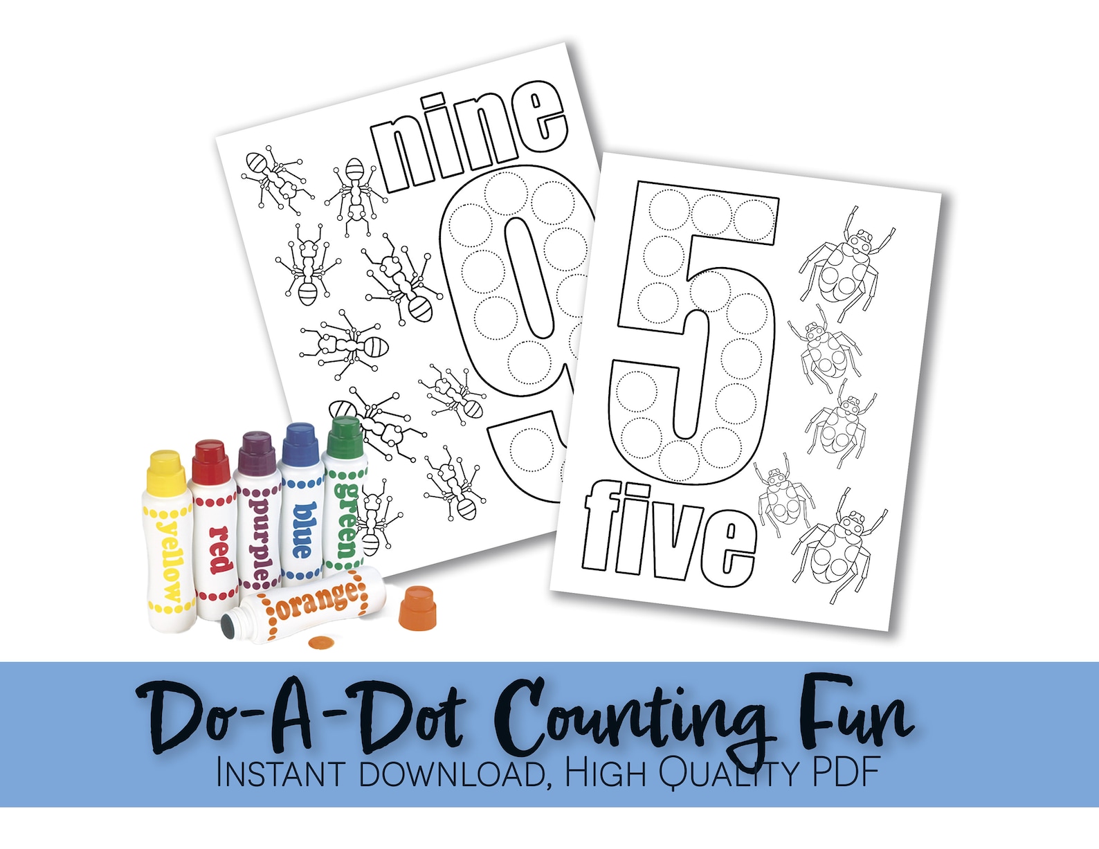 Do A Dot Printable Preschool Printable Activity Coloring | Etsy