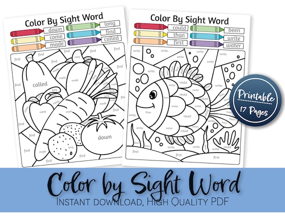 Pre-k Sight Words Printable Worksheets Fry's 100 - Etsy