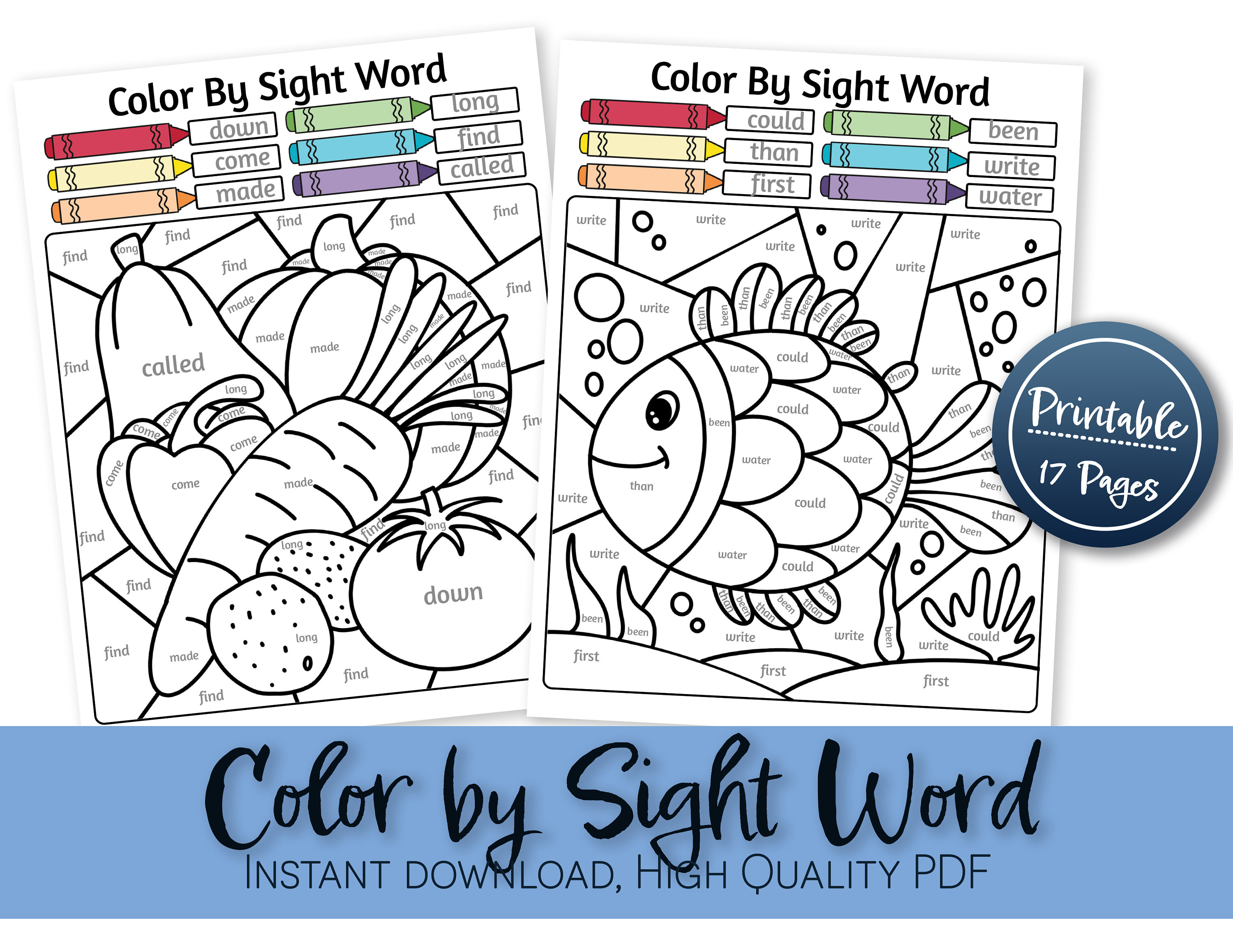 Pre-k Sight Words Printable Worksheets, Fry's 100, Educational ...
