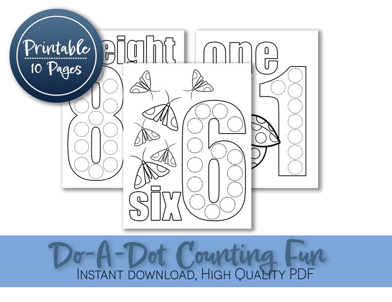 Do A Dot Printable Preschool Printable Activity, Coloring, Fine Motor ...
