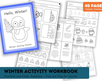 Winter Preschool Worksheets Occupational Therapy Holiday Kids Activities Simple Homeschool Coloring Pages Math PRINTABLE BUNDLE Fine Motor