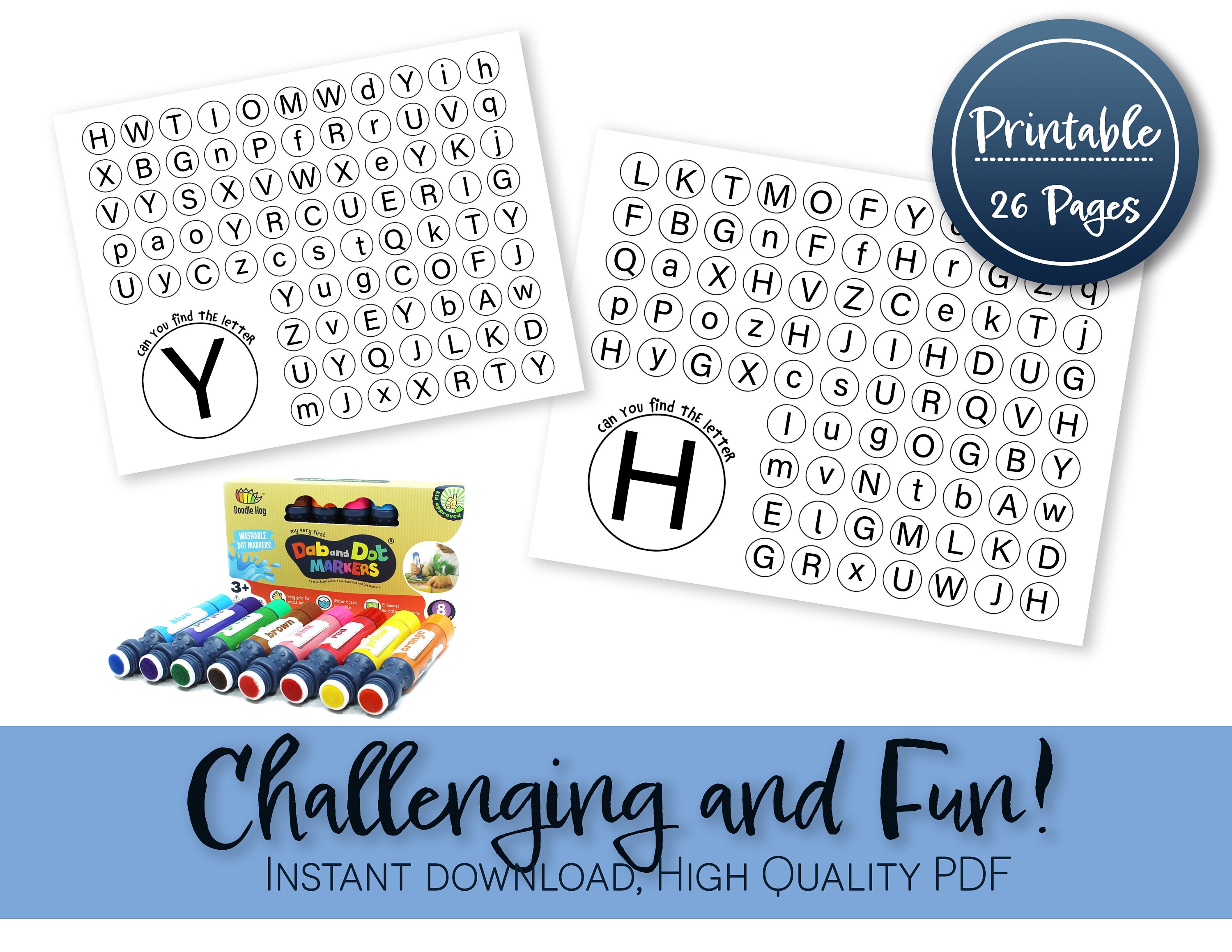 Do A Dot Printable Preschool Printable Activity, Coloring, Fine Motor ...