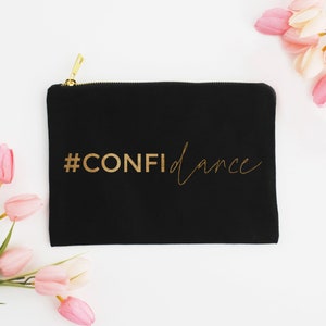 Dancer Cosmetic Bag, Dance Bag, Personalized Dancer Accessories, ConfiDANCE, Travel bag, Dance Rehearsal, Dance Competition, Toiletries Bag