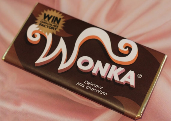 Chocolate Wonka Bar Novas Embalagems Do Filme E Com O Logo No