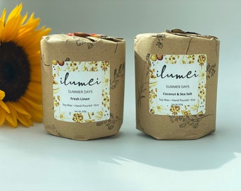 SUMMER DAYS | Soy Wax Candles, Hand Poured, Eco luxury, Vegan, 200g