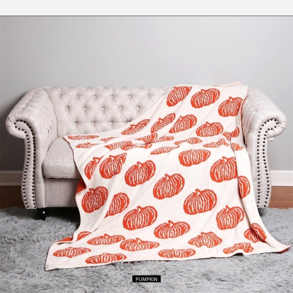 P/S New! Pumpkins Luxury Soft Throw Blanket·50x60·Super Soft Throw·Cozy Blanket·Luxury Blanket·ComfyLuxe