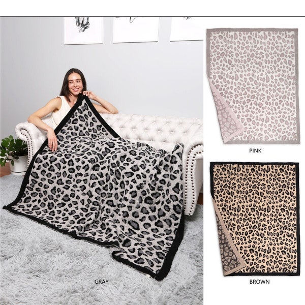 Leopard Throw Blanket Etsy