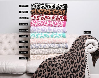 P/S New Colors! Leopard Print Luxury Soft Throw Blanket·50x 60·Super Soft Throw·Cozy Blanket·Luxury Blanket·ComfyLuxe