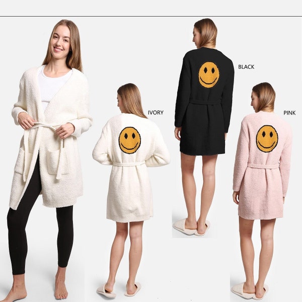 P/S Its in! New Happy Face Robes·Wrap·Shawl·Ponchos·Cape·Blanket·Sweater·Cardigan·Ruana·ComfyLuxe