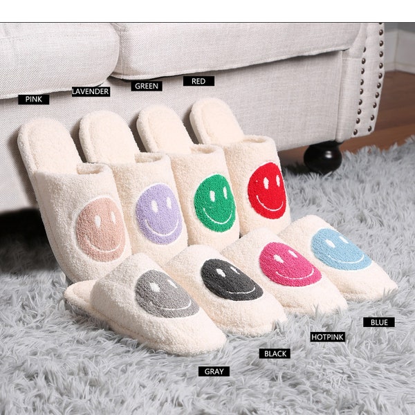 P/S Its in! Happy Face Slippers·Cozy Slippers·Slippers for Women·Extra padding·Comfortable·ComfyLuxe