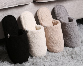 P/S New! Solid Color Slippers·Soft Slippers·Cozy Slippers·Slippers·Fuzzy Slippers·Lounge Slippers·Winter Slippers·ComfyLuxe