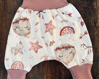 Growing bloomers for babies in pink from size 50