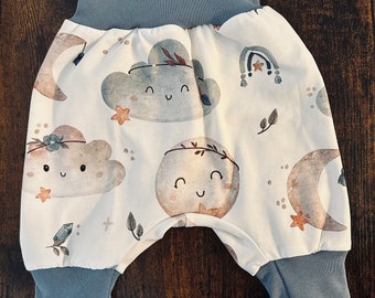 Growing bloomers for babies in blue from size 50