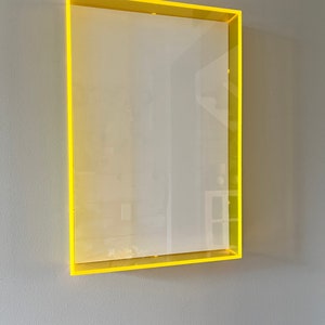 Yellow Acrylic Neon Floating Frame
