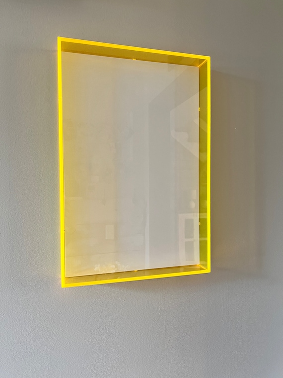 Yellow Acrylic Neon Floating Frame