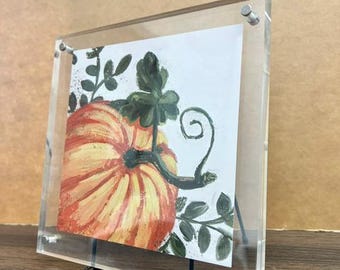Magnetic Floating Acrylic Desktop Picture Frame/Perfect for photos, artwork, pressed flowers, signs, certificates, and special keepsakes