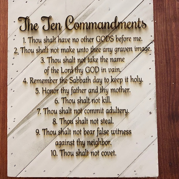 10 Commandments Wall Art Etsy