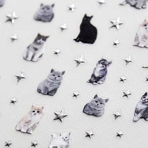 Cat dog pet cute nail sticker/ Nail Adhesive DIY