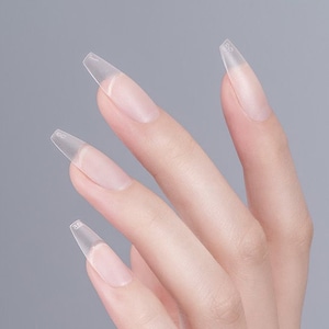 Long almond coffin Nail Tips Natural/ Matt Short Nails Transparent False nails press on extend 150pcs