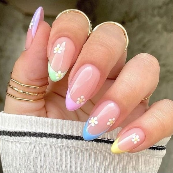 Press on Nails Kids French Tip Etsy