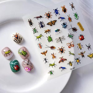 Insect bug Nail Sticker/ nail art decal/ DIY nail/ Nail Adhesive at home