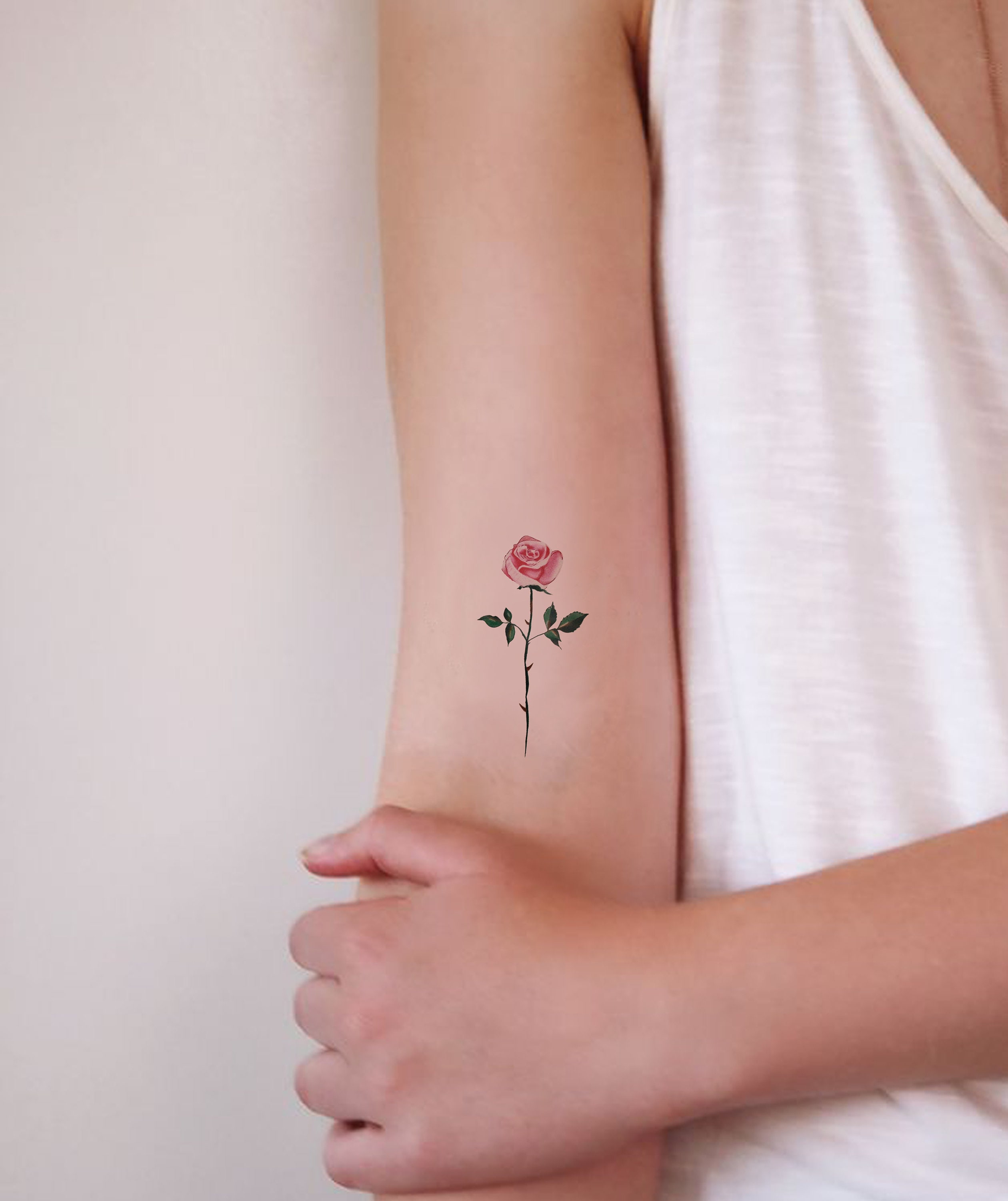 20 small colorful rose tattoo ideas