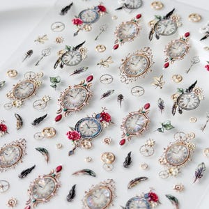 Wanduhr Alice im Wunderland Nagelsticker selbstklebend