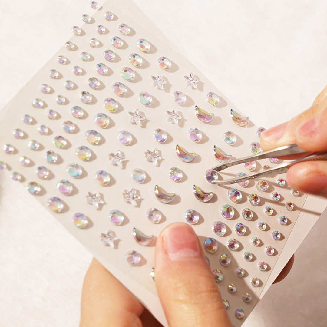 Face Gems Jewels / Face Rhinestone Moon Star Heart/festival Etsy