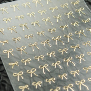 Ribbon Gold Silver decorative nail sticker Decals/ Nails art for DIY/ Gold foiled