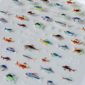 Fisk Hav Ocean Nagelklistermärke dekal/ Självhäftande DIY bild 3