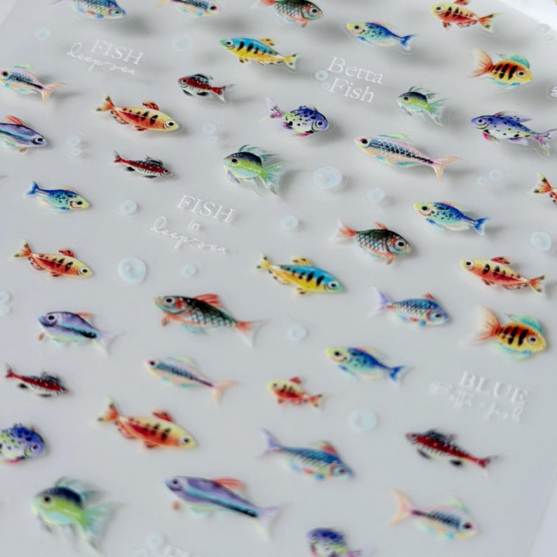 Fisk Hav Ocean Nagelklistermärke dekal/ Självhäftande DIY bild 3