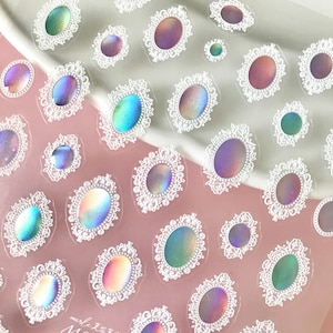 Chrome mirror glass nail sticker decal/Self Adhesive Nail Decals DIY