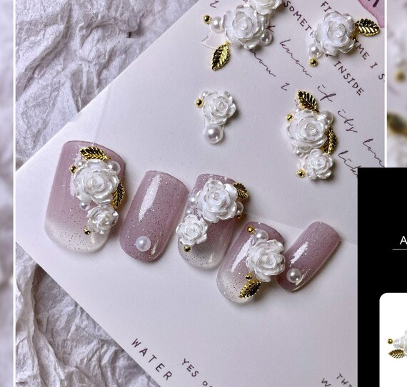 Rose Rhinestones for Nails