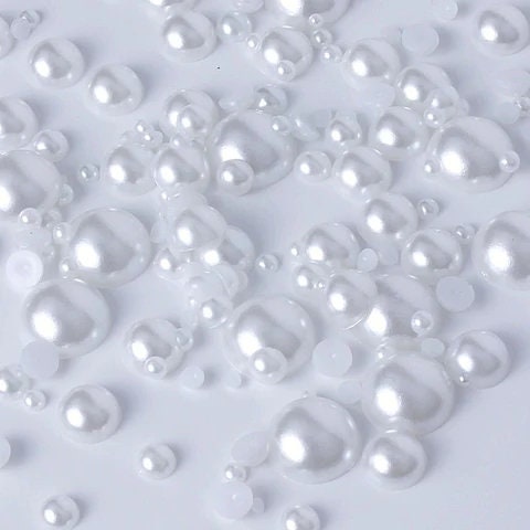 Mixed Size Flat Back Pearl for Nails/ Face Gems/ 150pcs -  Israel