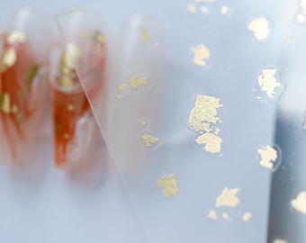 Gold foil nail sticker decal/ Self Adhesive DIY