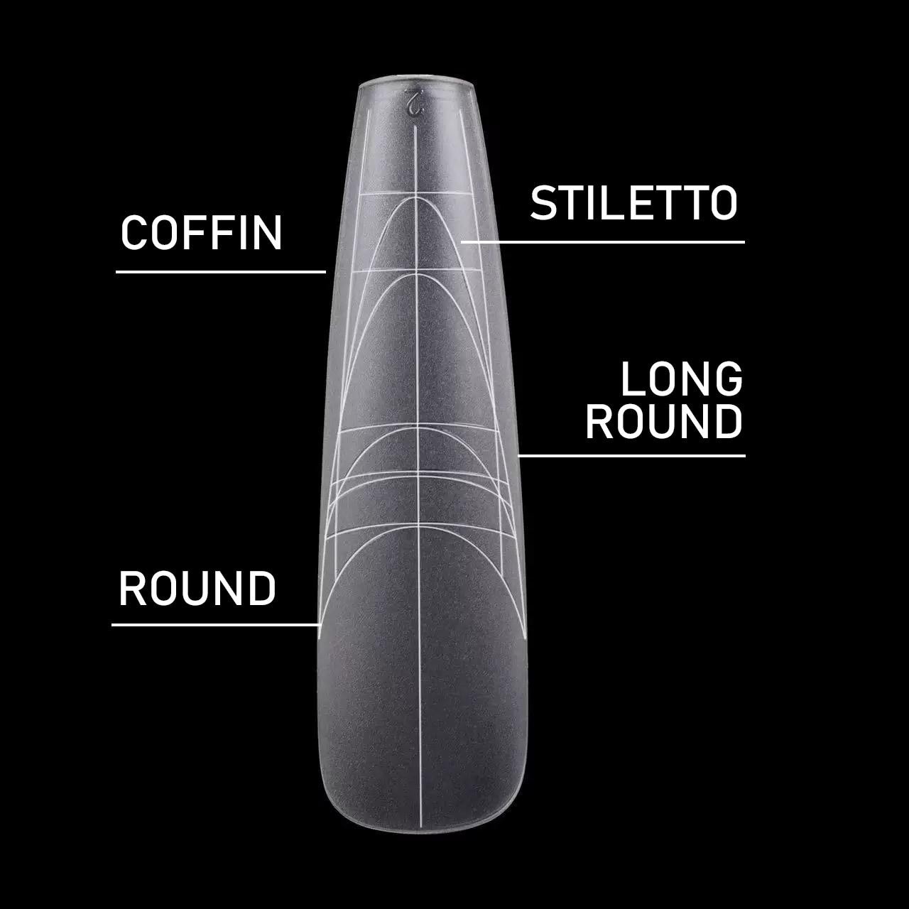6 in one dual shape press on nail tips/ almond square coffin round/ DIY/ Transparent 240pcs