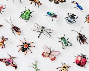 Insect bug spider ladybug butterfly nail sticker decal
