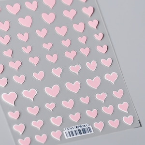 Heart Nail Art Sticker/ Tiny heart nail decal/ Heart nail decals/ Pink heart /Self Adhesive/Valentine's day/Mother's day gift