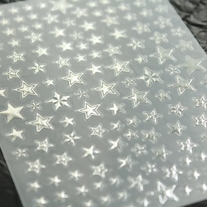 Gold Silber Sterne himmlischen Hexe Nagel Aufkleber Decals/ Nägel Kunst/ Goldfolie/ DIY