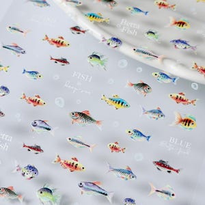 Fisch Meer Ozean Nagel Aufkleber Aufkleber / Kleber DIY