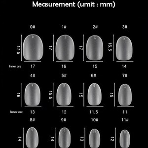 Extra short oval round Nail Tips/ Clear short extension fake press on image 5