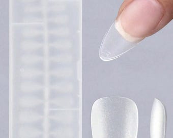Lange amandelkist doorzichtige nageltips Pers 150 stuks