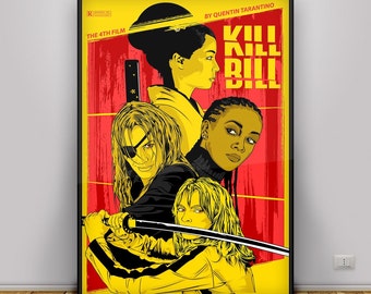 1 Movie Film Poster Print A2 A3 A4 A5 \u2013 Peel and StickHome DecorWall ArtPicture 2003 Kill Bill Vol