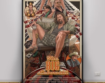 1998 The Big Lebowski Classic Movie Film Poster HD Canvas Print 12" 16" 20" 24" 1998 The Big Lebowski Classic Movie Film Poster HD Canvas Print 12" 16" 20" 24"