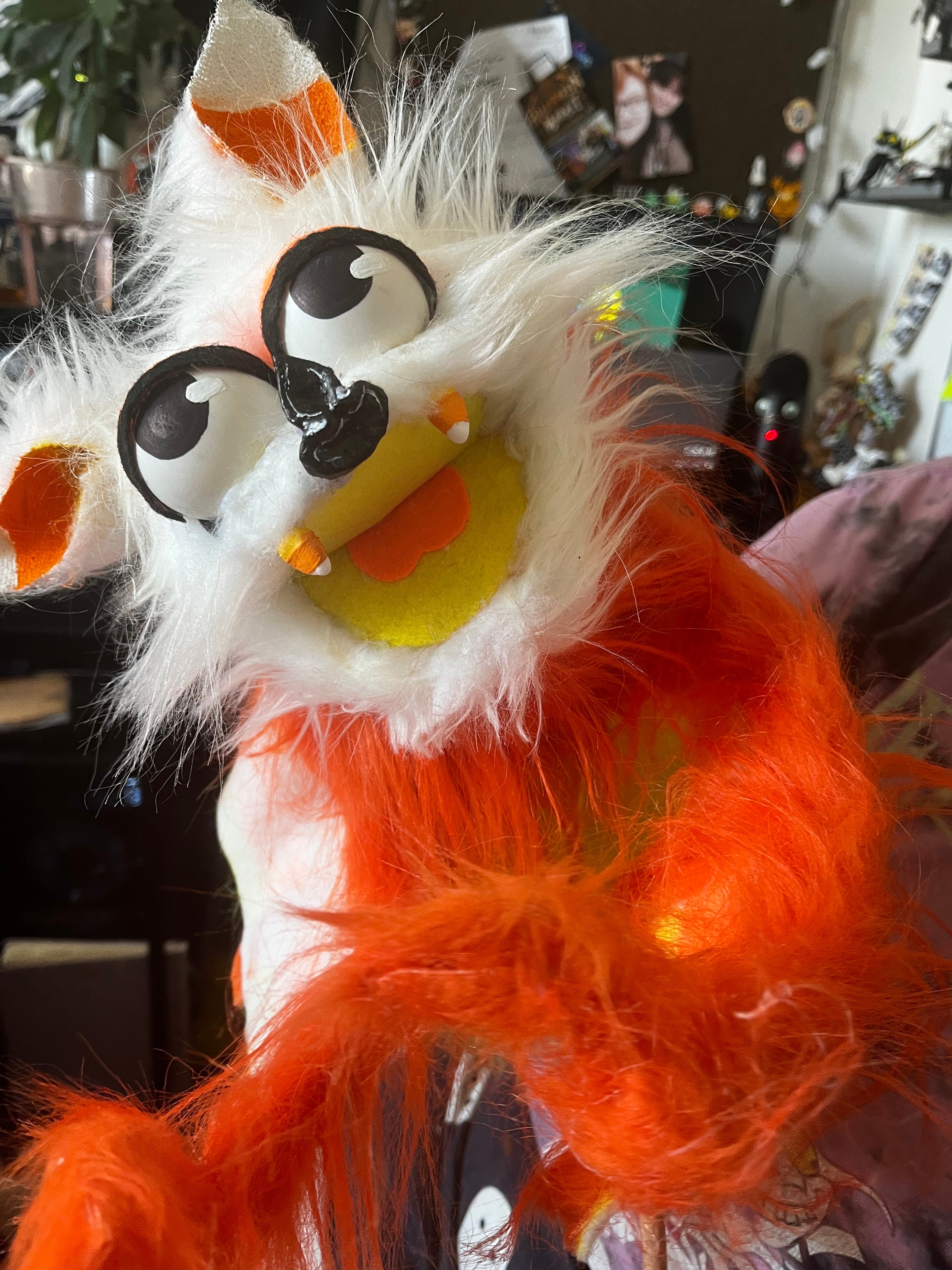 Puppet With Corn Rows Treatie the Candy Corn Bat Puppet - Etsy