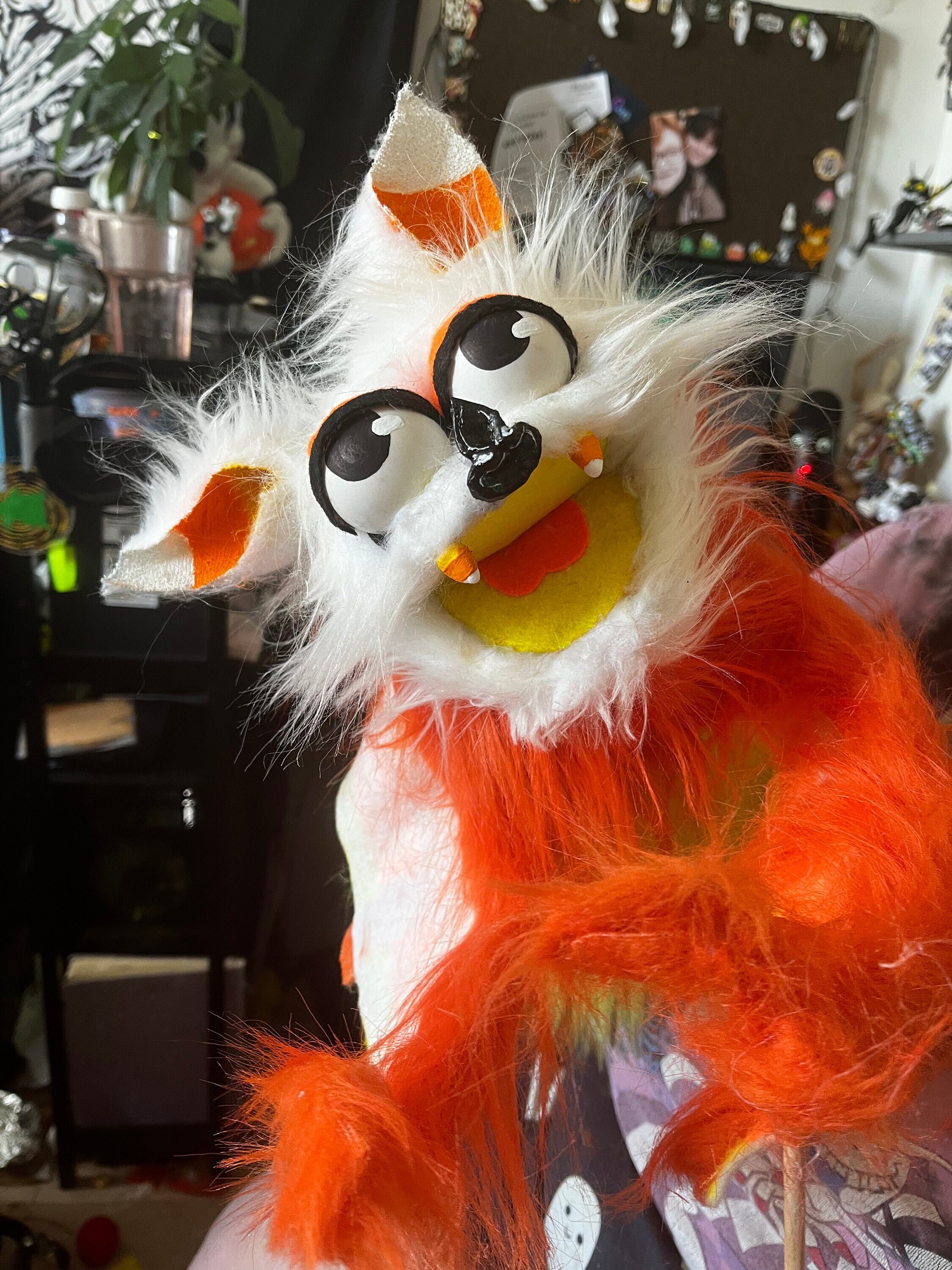 Puppet With Corn Rows Treatie the Candy Corn Bat Puppet - Etsy
