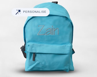 Personalised Children's Backpack/Book Bag With Large Front Pocket - 12 Litre Capacity - Personalised Children's School Bags Boys & Girls Bag