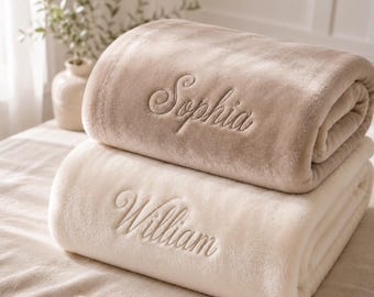 Personalised Mink Blankets - Heavy Duty Jewel Colours  Add your name, text or message - Perfect Christmas Gift - Fits Up To Double Bed