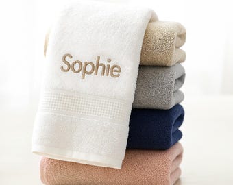 Personalised Towels Custom Avant Embroidery 100% Egyptian Cotton Premium 600gsm Towels Soft & Water Absorbent Luxury Hotel Quality Towels